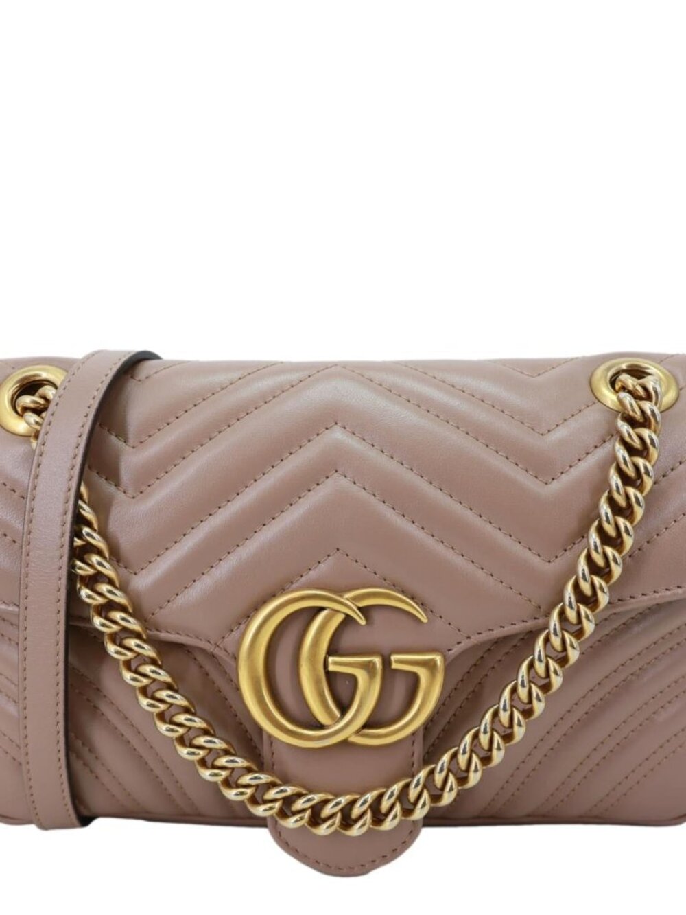 gucci  GG Marmont Small Matelasse Leather Crossbody Bag Dusty Pink 443497